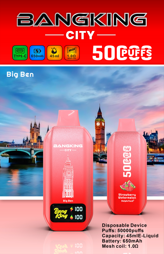 Bang King City 50000 Puffs Disposable Vape 50K