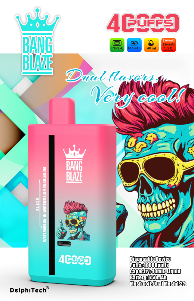 Bang Blaze 40K 40000 Puffs Disposable Vape E Cigarette Double Flavor
