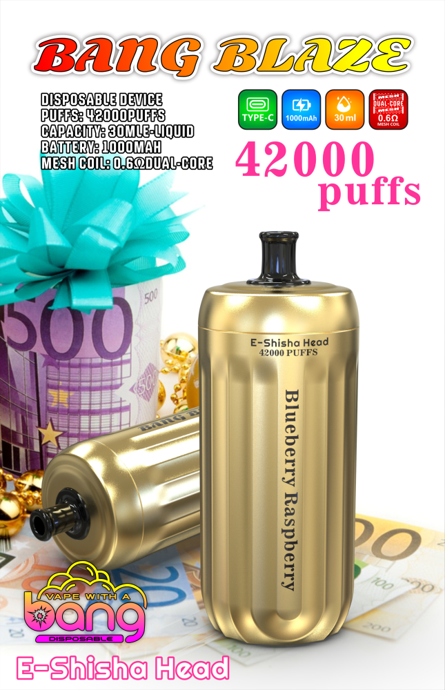 Bang E-Shisha Head 42000 Puffs Gold Design – A Premium Upgrade for Your Hookah