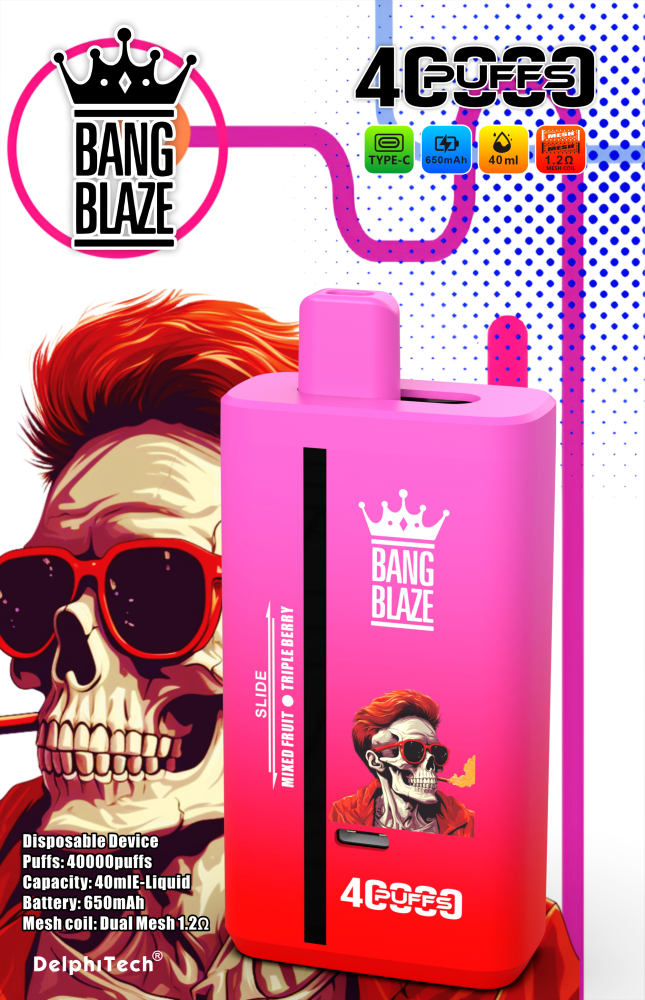 Bang Blaze 40K 40000 Puffs Disposable Vape E Cigarette Double Flavor