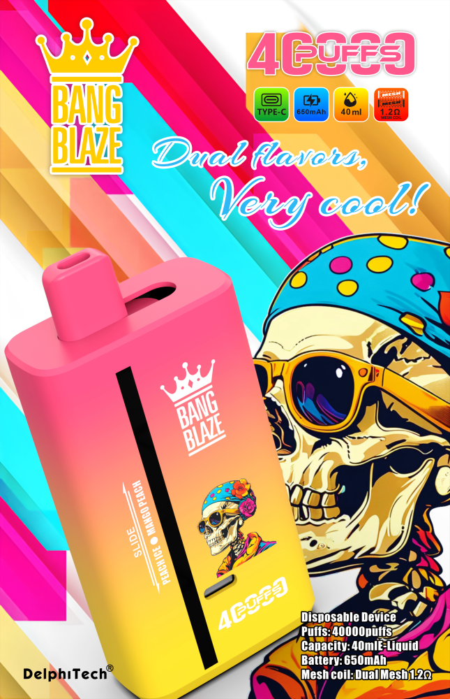 Bang Blaze 40K 40000 Puffs Disposable Vape E Cigarette Double Flavor