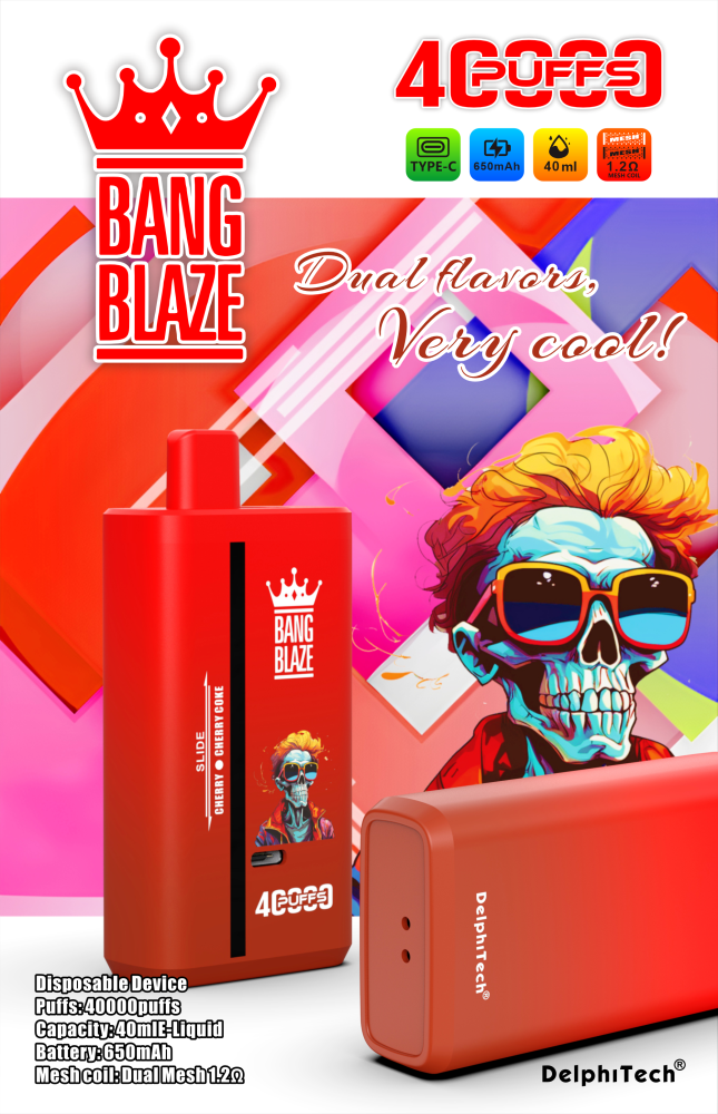 Bang Blaze 40K 40000 Puffs Disposable Vape E Cigarette Double Flavor