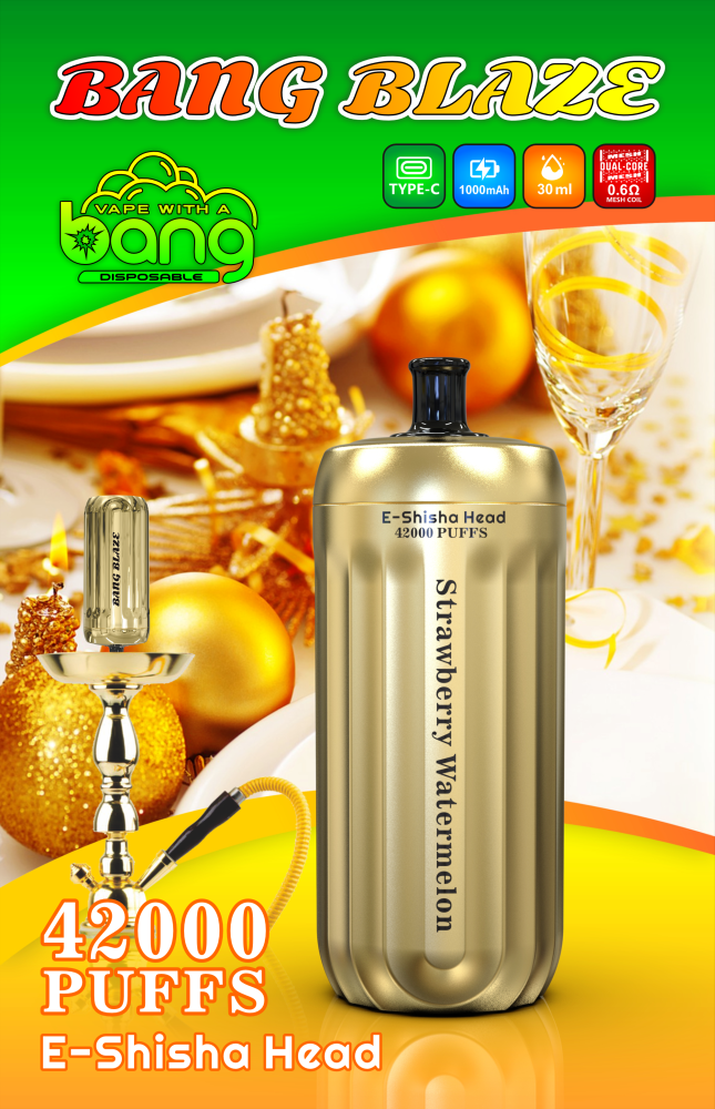 Bang E-Shisha Head 42000 Puffs Gold Design – A Premium Upgrade for Your Hookah