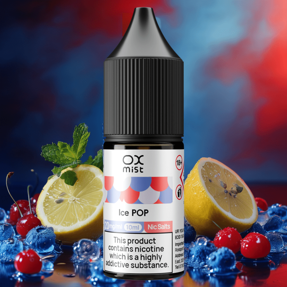 BLUE RAZZ ICE 10ML NIC SALT OX MIST | UK Vape Store