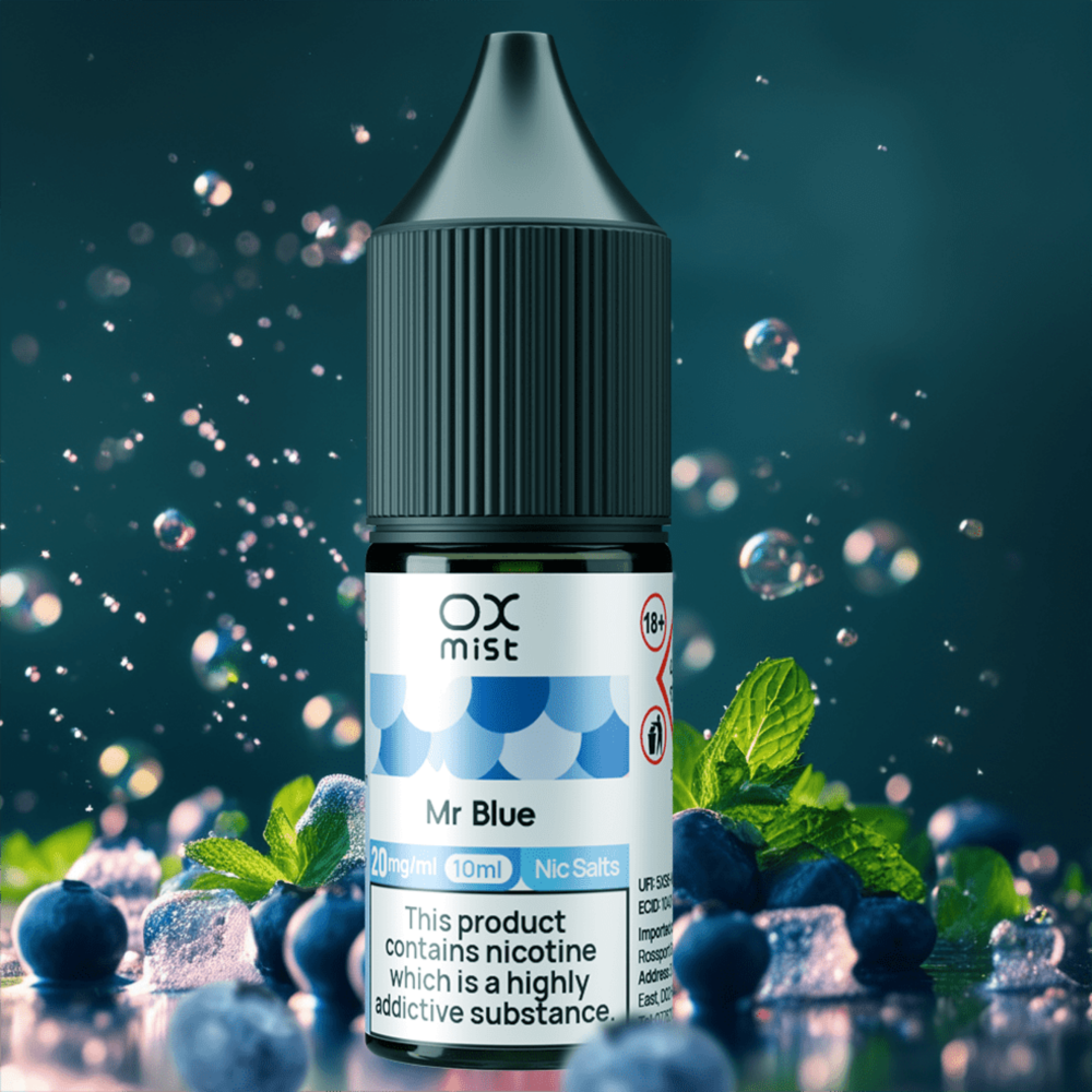BLUE RAZZ ICE 10ML NIC SALT OX MIST | UK Vape Store