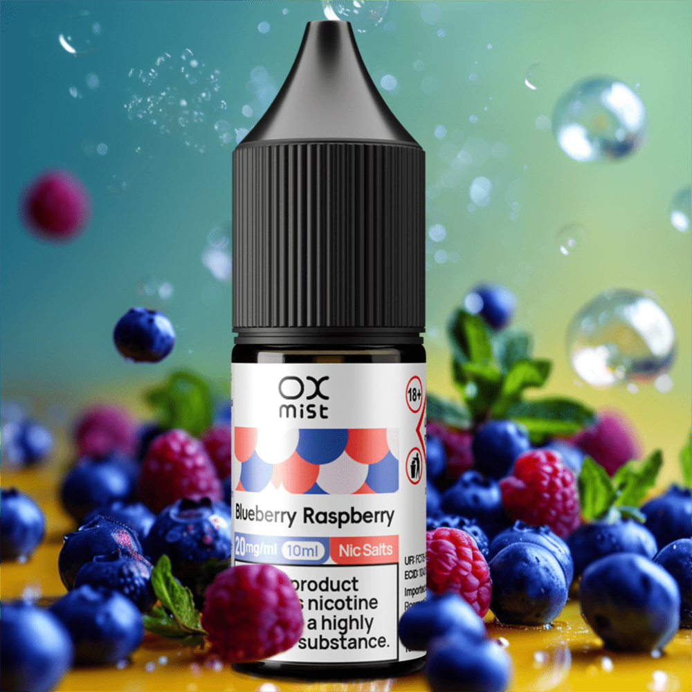 BLUE RAZZ ICE 10ML NIC SALT OX MIST | UK Vape Store