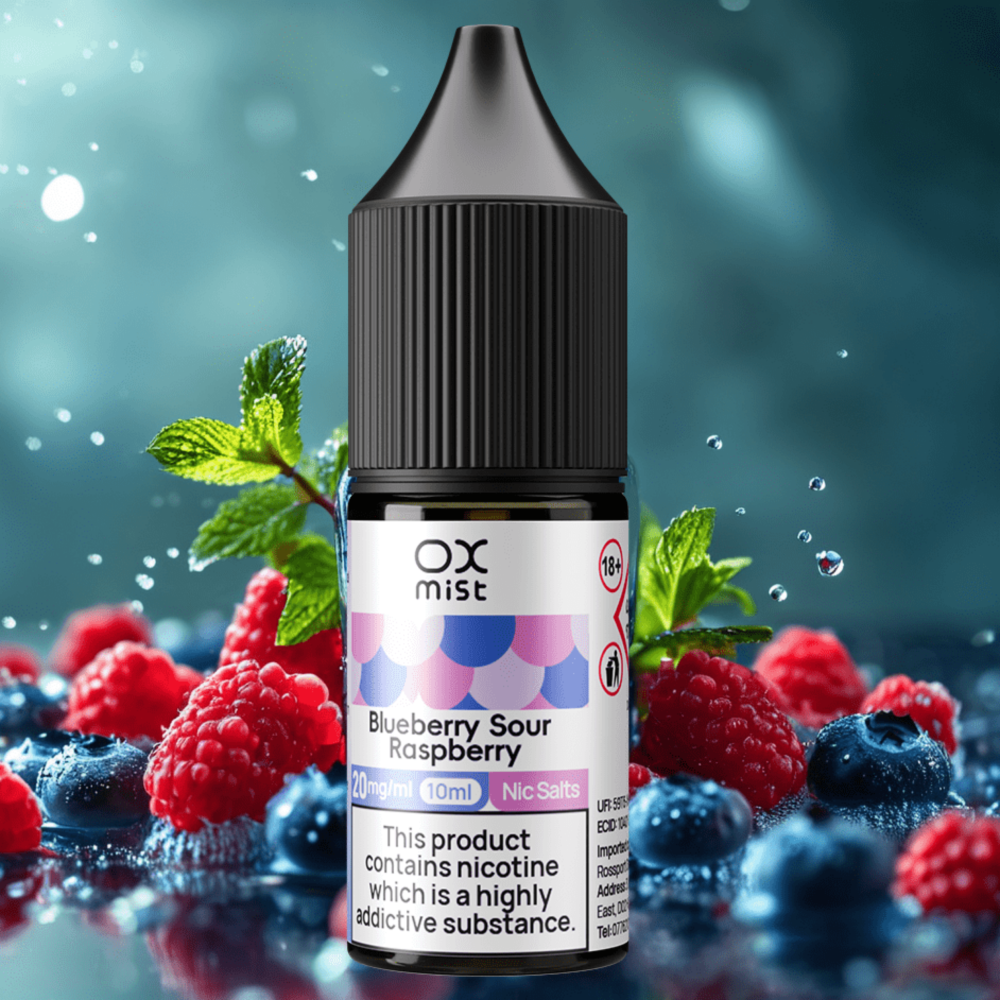 BLUE RAZZ ICE 10ML NIC SALT OX MIST | UK Vape Store