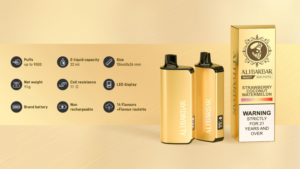 AliBarBar Ingot 9,000 Puffs – Australia online Store