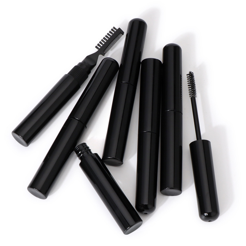 Matte Black Premium Brow Gel Containers - Durable Travel-Friendly Design + B2B OEM Logo Engraving Service