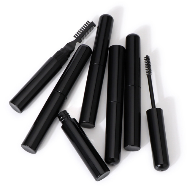 Matte Black Premium Brow Gel Containers - Durable Travel-Friendly Design + B2B OEM Logo Engraving Service
