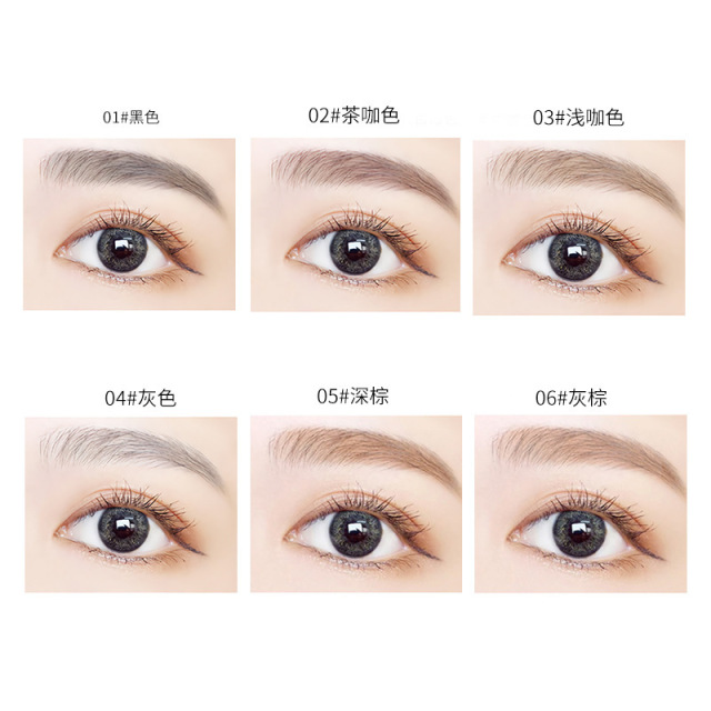 6-Shade Eyebrow Pencil On-Eye Swatches - B2B Brand Visual Material Support + Skin-Friendly Formula OEM Service