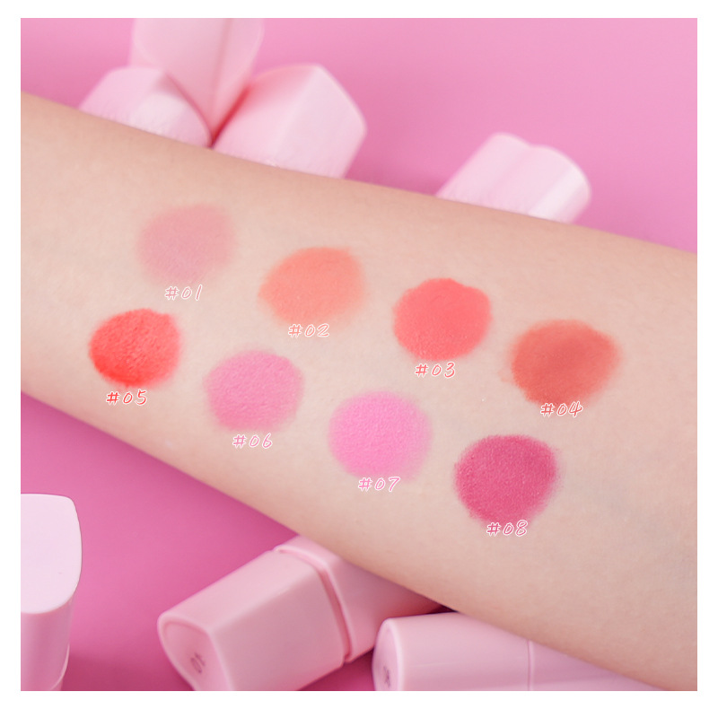 Multi-Tone Heart Lipstick Arm Swatches - B2B Swatch Visual Asset Pack + Multi-Use (Lip/Cheek) Mild Formula GMPC Approved