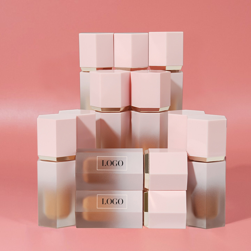 Stacked Hexagon Foundation Set - B2B Private Label Bundle Packaging + Long-Wearing Hydrating Formula GMPC Approved B2B Bulk Supply