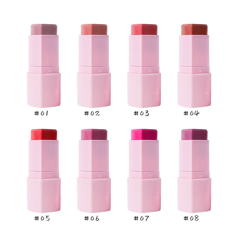 8-Shade Heart-Shaped Lipstick Assortment - B2B Flexible Mixed-Color MOQ + Private Label Sticker Service Bulk Supply