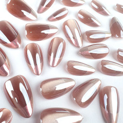 French Tip Press on Nails Almond Fake Nails,French Tip Press on Nails Almond Fake Nails 