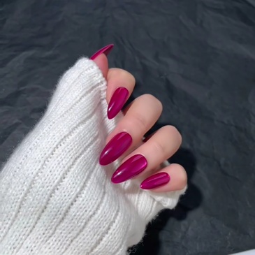 Fuchsia Shimmer Stiletto Wearable Nails,Fuchsia Shimmer Stiletto Wearable Nails 