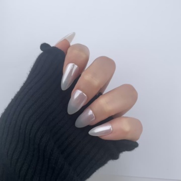 Pure white pearl color-changing nails,Pure white pearl color-changing nails 