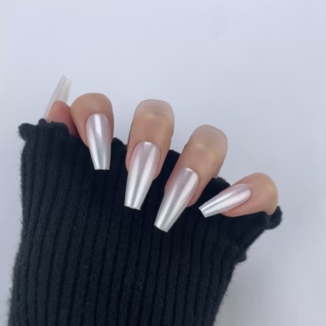Pearl Shine Stiletto Press-On Nails,Pearl Shine Stiletto Press-On Nails 