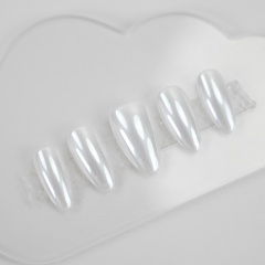 Pure white pearl color-changing nails,Pure white pearl color-changing nails 