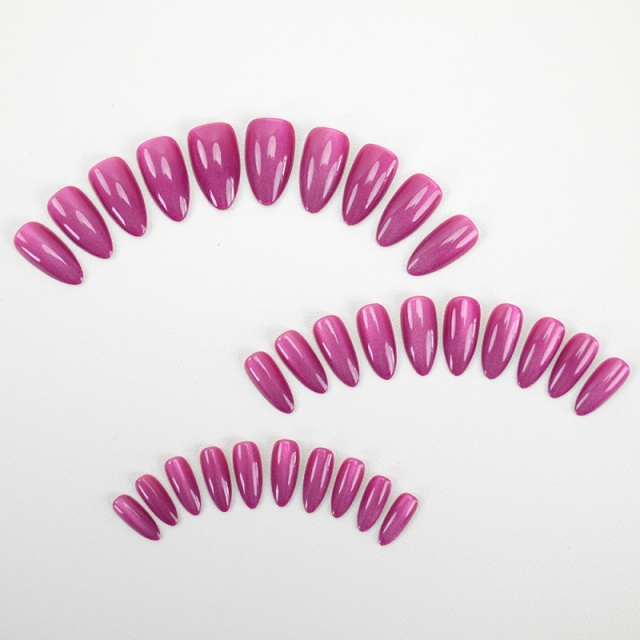 Fuchsia Shimmer Stiletto Wearable Nails,Fuchsia Shimmer Stiletto Wearable Nails 