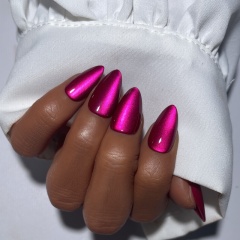 Magenta Glossy Stiletto Press-On Nails,Magenta Glossy Stiletto Press-On Nails 
