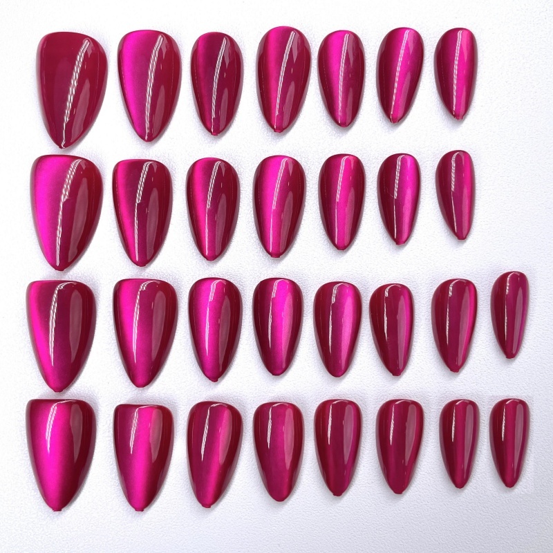 Magenta Glossy Stiletto Press-On Nails,Magenta Glossy Stiletto Press-On Nails 