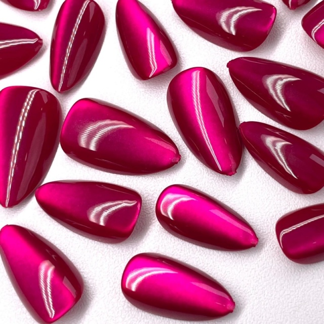 Magenta Glossy Stiletto Press-On Nails,Magenta Glossy Stiletto Press-On Nails 