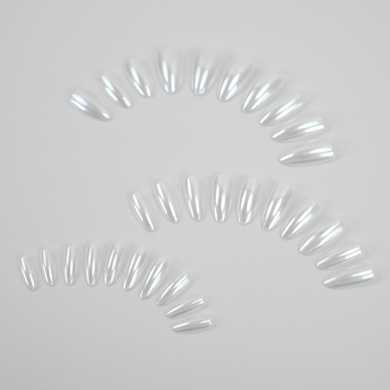 Pure white pearl color-changing nails,Pure white pearl color-changing nails 