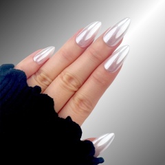 Pure white pearl color-changing nails,Pure white pearl color-changing nails 