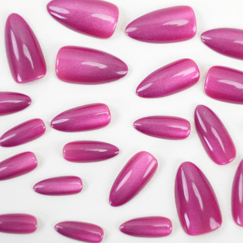 Fuchsia Shimmer Stiletto Wearable Nails,Fuchsia Shimmer Stiletto Wearable Nails 