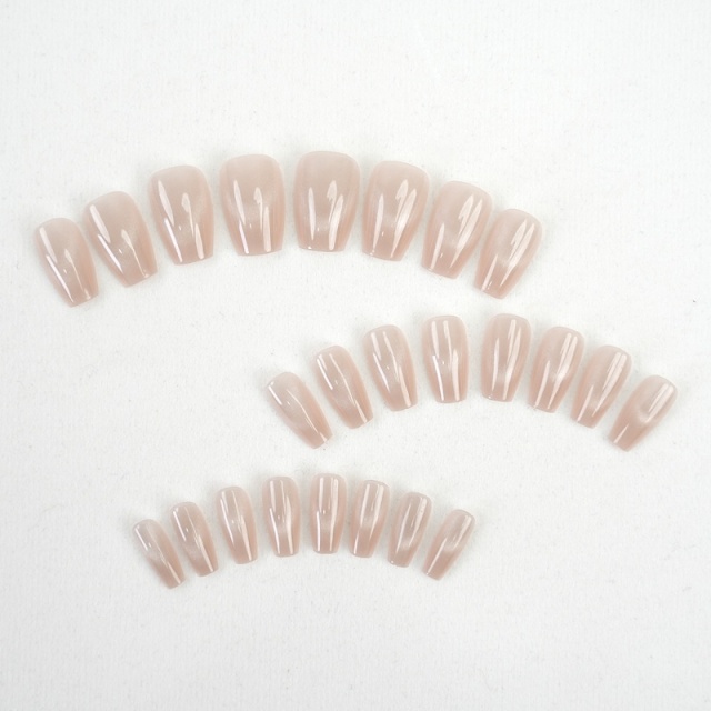 Nude Pink Glitter Clear Press-On Nails,Nude Pink Glitter Clear Press-On Nails 