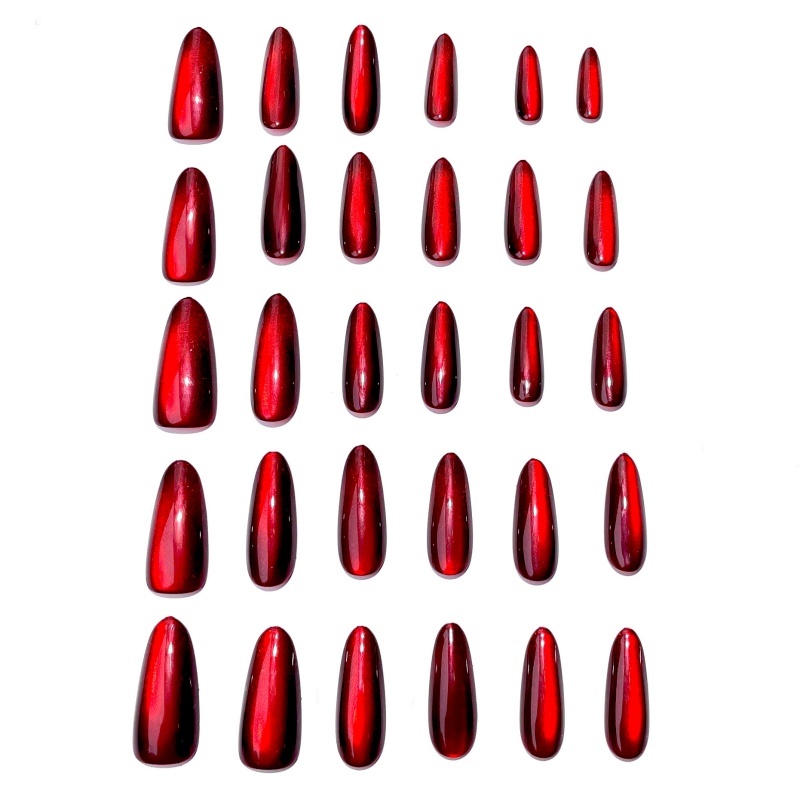 Burgundy Metallic Stiletto Press-On Nails,Burgundy Metallic Stiletto Press-On Nails 