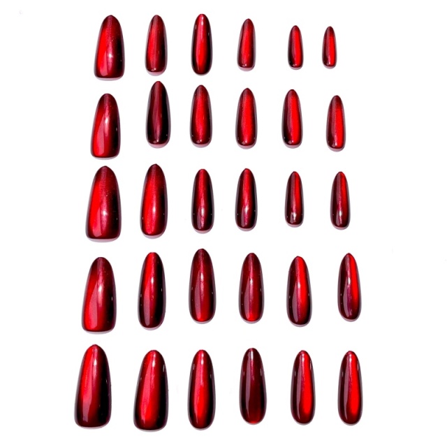 Burgundy Metallic Stiletto Press-On Nails,Burgundy Metallic Stiletto Press-On Nails 