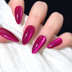 Fuchsia Shimmer Stiletto Wearable Nails,Fuchsia Shimmer Stiletto Wearable Nails 