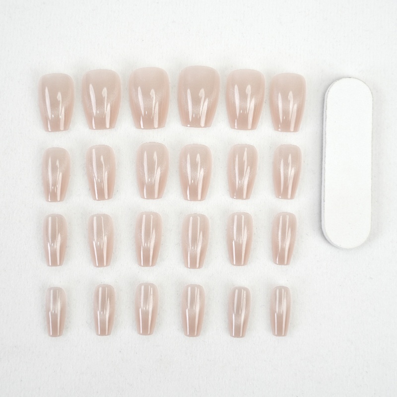 Nude Pink Glitter Clear Press-On Nails,Nude Pink Glitter Clear Press-On Nails 