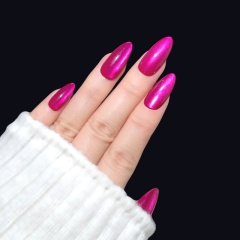 Fuchsia Shimmer Stiletto Wearable Nails,Fuchsia Shimmer Stiletto Wearable Nails 