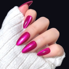 Fuchsia Shimmer Stiletto Wearable Nails,Fuchsia Shimmer Stiletto Wearable Nails 