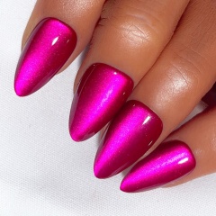 Magenta Glossy Stiletto Press-On Nails,Magenta Glossy Stiletto Press-On Nails 