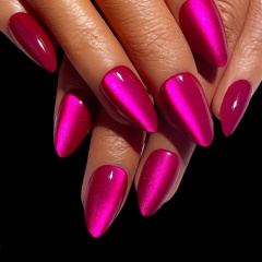 Magenta Glossy Stiletto Press-On Nails,Magenta Glossy Stiletto Press-On Nails 
