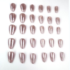 Pink Shimmer Stiletto Press-On Nails,Pink Shimmer Stiletto Press-On Nails 