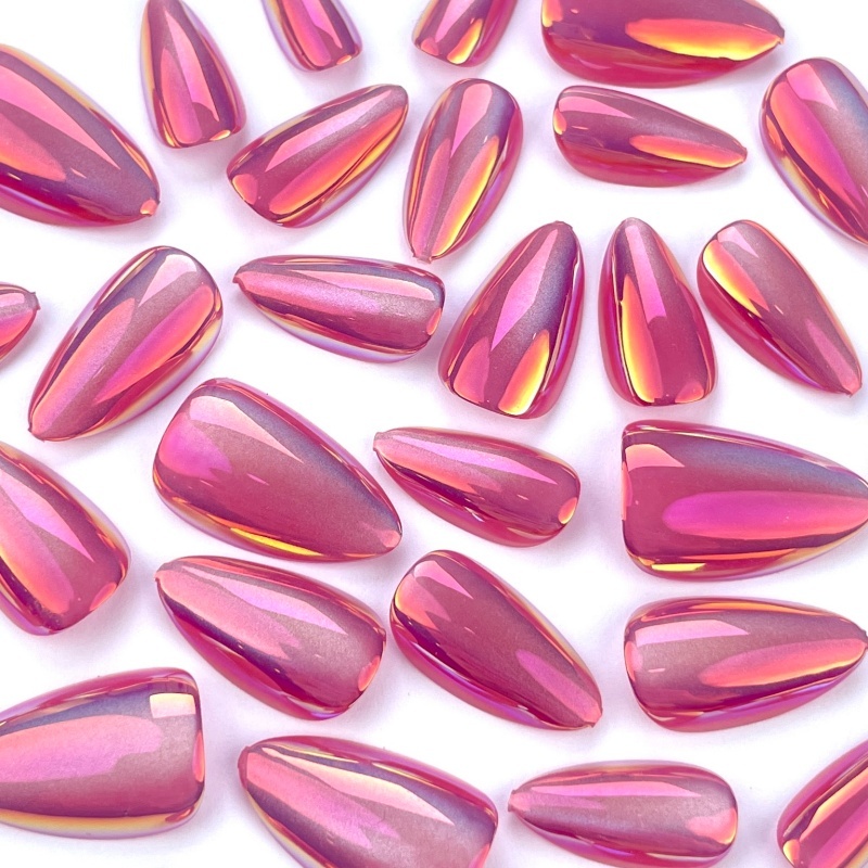 Pink-Purple Aurora Stiletto Press-On Nails,Pink-Purple Aurora Stiletto Press-On Nails 
