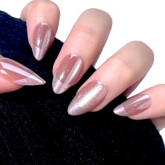 Pink Shimmer Stiletto Press-On Nails,Pink Shimmer Stiletto Press-On Nails 