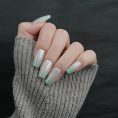 Mint Green Ombre Shimmer Press-On Nails,Mint Green Ombre Shimmer Press-On Nails 