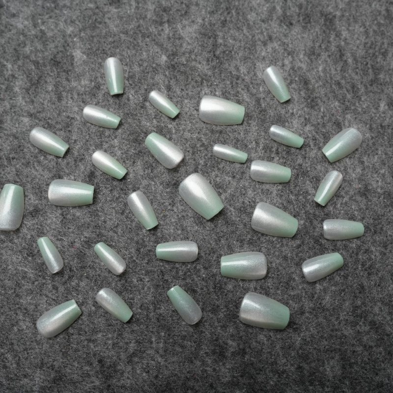 Mint Green Ombre Shimmer Press-On Nails,Mint Green Ombre Shimmer Press-On Nails 