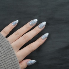 Silver Glitter Bling Wearable Nails,Silver Glitter Bling Wearable Nails 