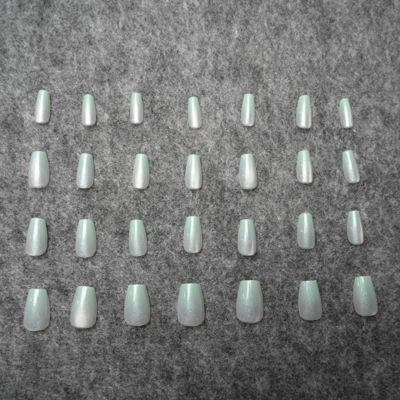 Mint Green Ombre Shimmer Press-On Nails,Mint Green Ombre Shimmer Press-On Nails 