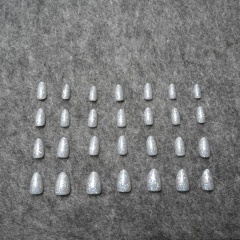 Silver Glitter Bling Wearable Nails,Silver Glitter Bling Wearable Nails 