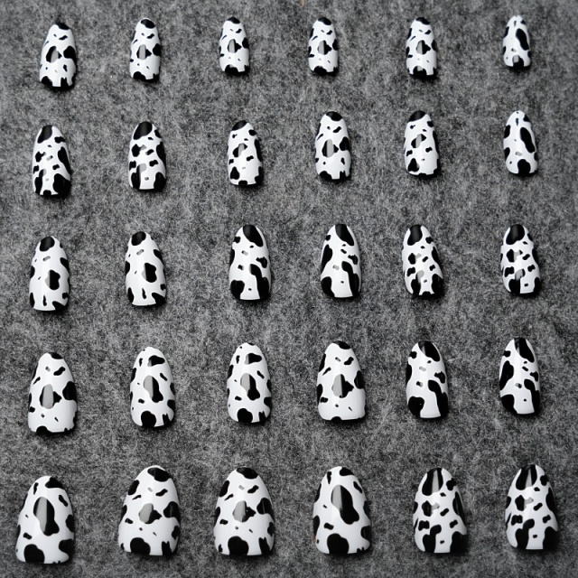Cow Print Press-On Nails,Cow Print Press-On Nails 