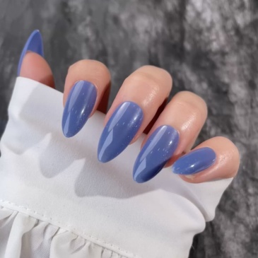 Blue Shimmer Stiletto Press-On Nails,Blue Shimmer Stiletto Press-On Nails 