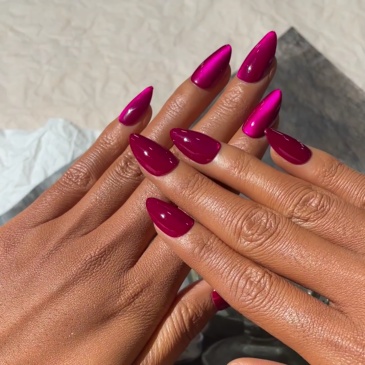 Magenta Glossy Stiletto Press-On Nails,Magenta Glossy Stiletto Press-On Nails 